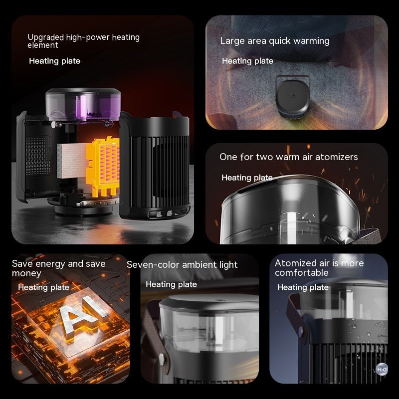 Portable Space Heater with Humidifier